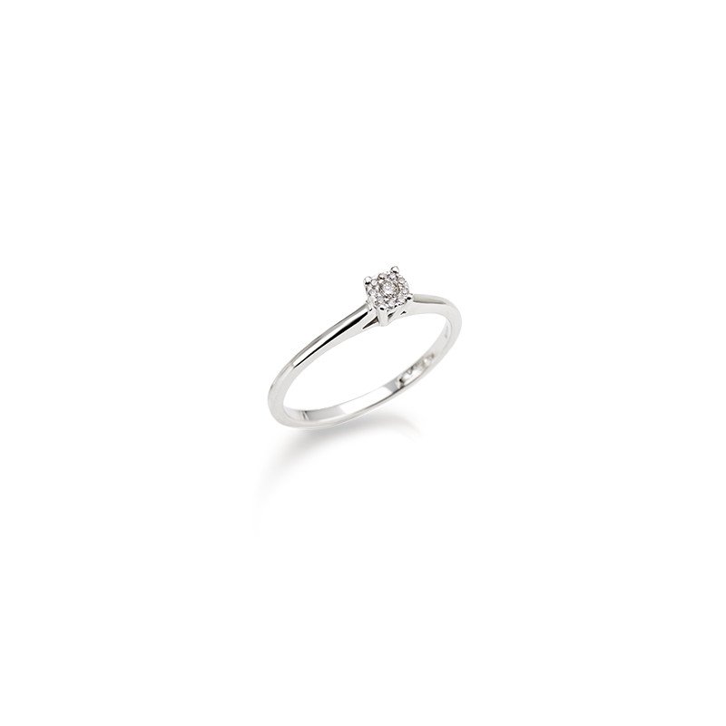 Diamond Ring White Gold Simulating a single 0,30 carat Daimond