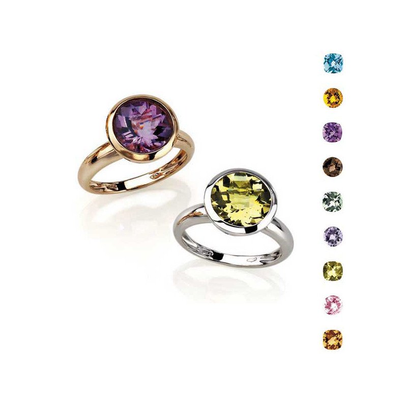 Stacking Round Semi-Precious Stone  Ring