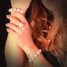 Bracciale Schiava Flessibile Perle e Brillanti  Indossato