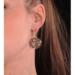 Pink Gold Earrings Diamonds