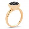 Stacking Square 'Champagne' 'Black' Diamond Pavè Ring