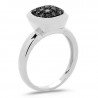 Stacking Square 'Champagne' 'Black' Diamond Pavè Ring