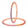 Expandable Rainbow Oval Sapphires Bracelet