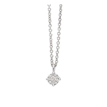 Diamond Pendant White Gold Simulating a single 0,30 carat Daimond