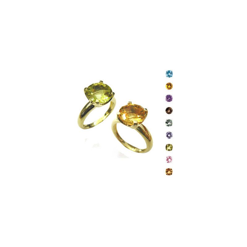 Stacking Round Semi-Precious Stone  Ring