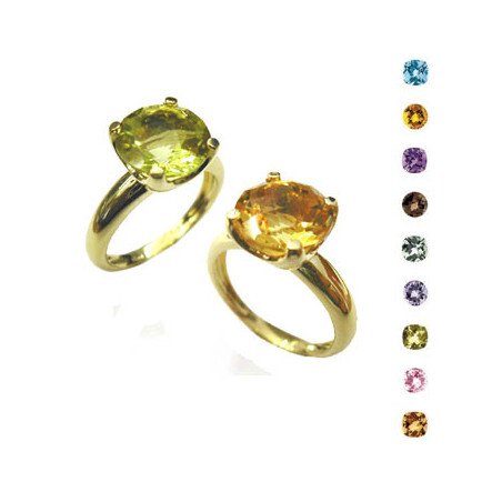 Stacking Round Semi-Precious Stone  Ring