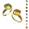 Stacking Round Semi-Precious Stone  Ring